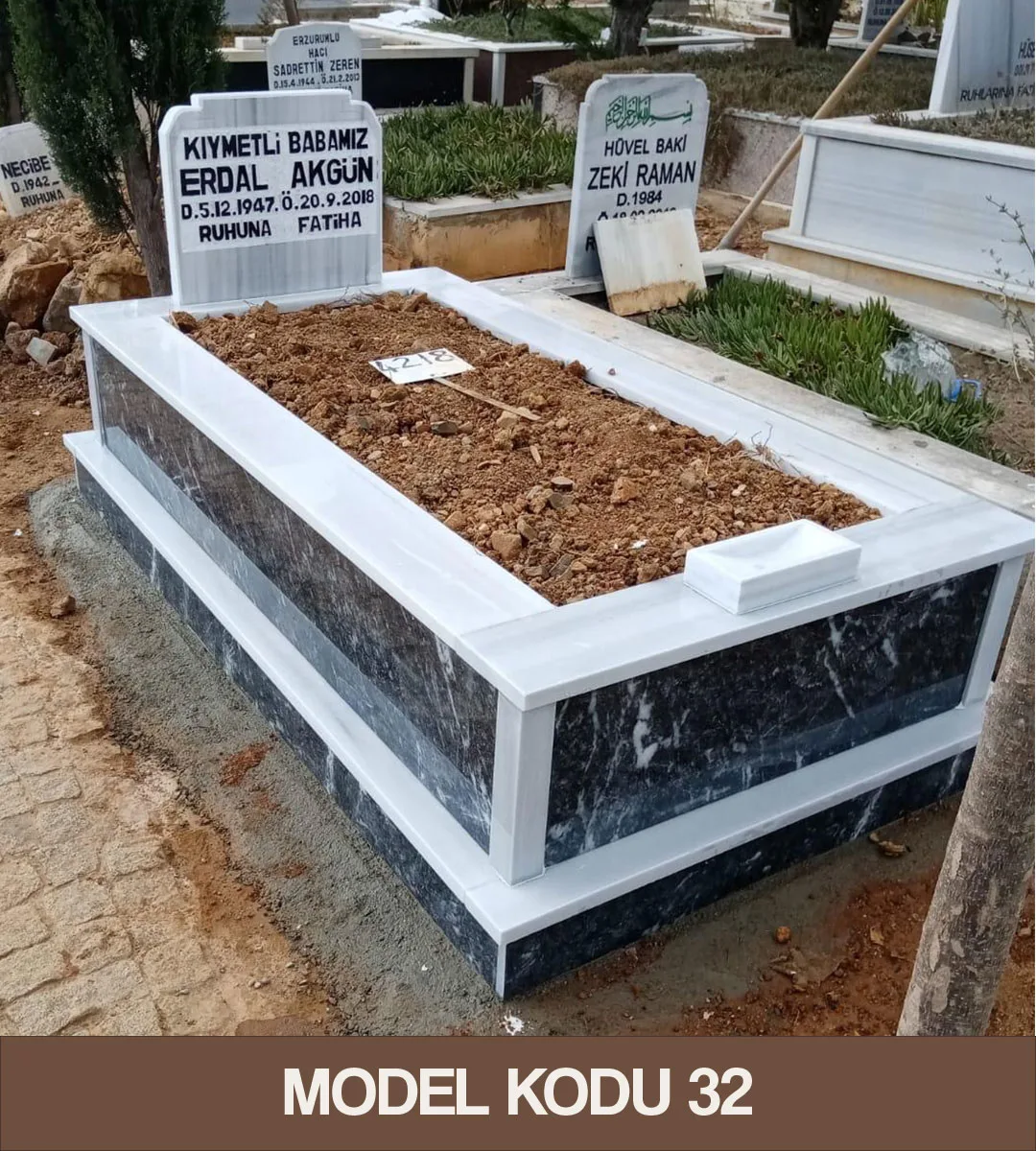 Gümüş Mermer Mezar Modelleri Model Kodu 32